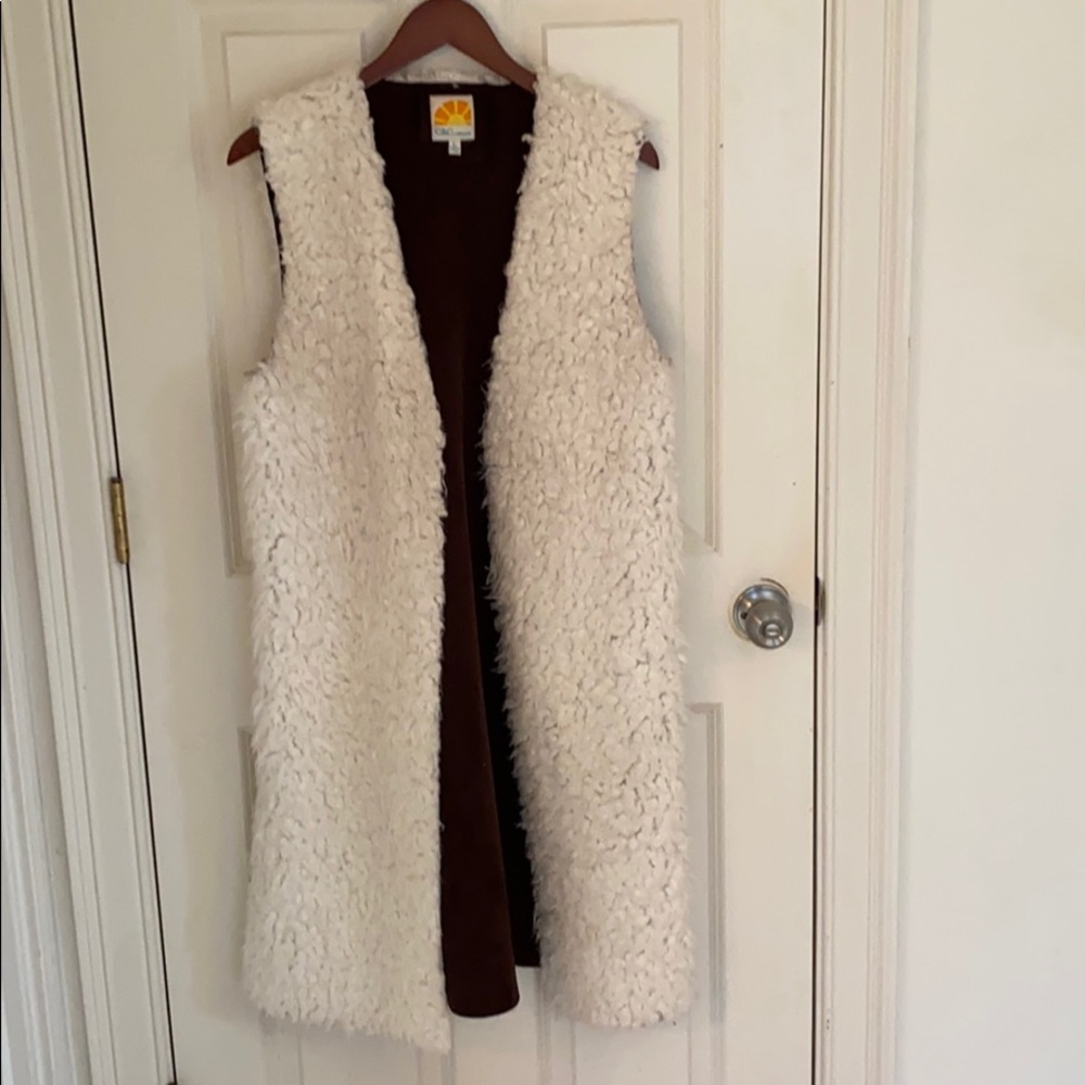 C&C California White Fuzz Vest
